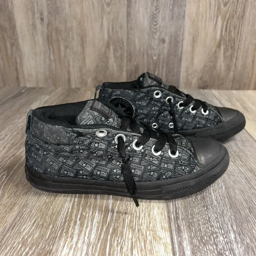 Converse Street Youth US Size 2 Black Mason Thunder Gray 666904F Sneaker Shoes